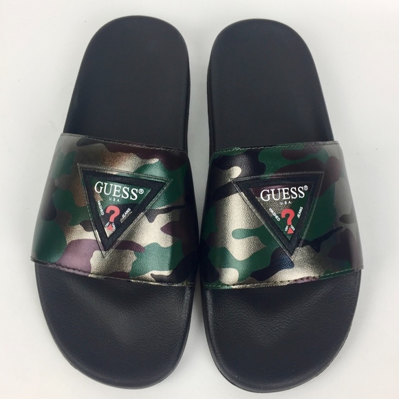 Guess Other - Guess Men's Isaac Camo Slides Brand New